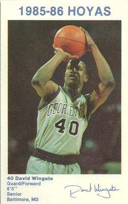 1985-86 Georgetown Hoyas Police #15 David Wingate Front