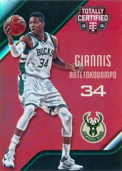 2015-16 Panini Totally Certified - Mirror Red #24 Giannis Antetokounmpo Front