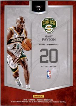 2015-16 Donruss - Elite Elite Series #13 Gary Payton Back