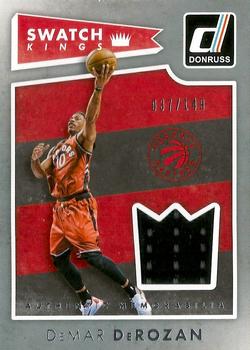 2015-16 Donruss - Swatch Kings #14 DeMar DeRozan Front