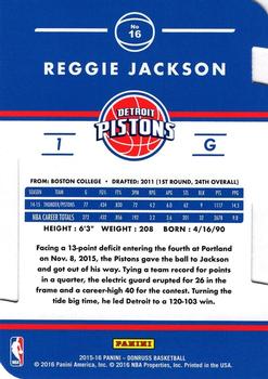 2015-16 Donruss - Inspirations #16 Reggie Jackson Back