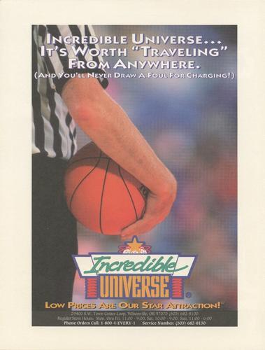 1994-95 Hoop Magazine 8x10s - Incredible Universe #3 Alonzo Mourning Back