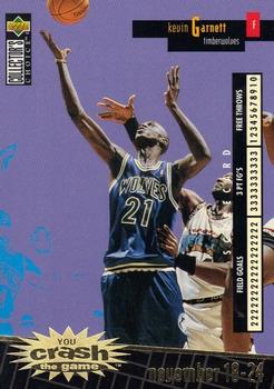 1996-97 Collector's Choice Italian - You Crash the Game Scoring Gold #C16 Kevin Garnett Front