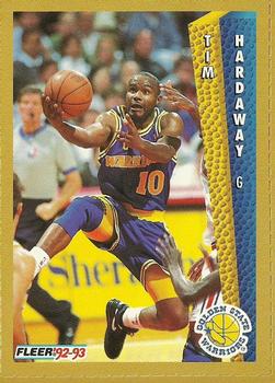 1992-93 Fleer NBA Red-Hot Stars Golden Magazine Perforated #NNO Tim Hardaway Front