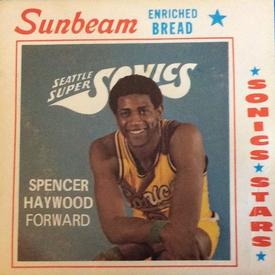 1971-72 Sunbeam Bread Seattle SuperSonics #3 Spencer Haywood Front