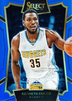 2015-16 Panini Select - Concourse Blue Prizms #56 Kenneth Faried Front
