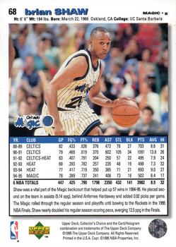 1995-96 Collector's Choice English II #68 Brian Shaw Back