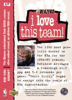 1995-96 Collector's Choice English II #177 Clifford Robinson Back