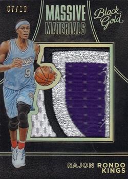 2015-16 Panini Black Gold - Massive Materials Prime #33 Rajon Rondo Front