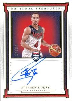 2015-16 Panini National Treasures - USA Basketball Autographs #US-SCR Stephen Curry Front