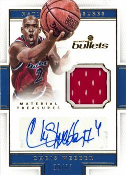 2015-16 Panini National Treasures - Material Treasures Signatures #MTS-CW Chris Webber Front