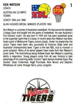 1992 Stops NBL #1 Ken Watson Back