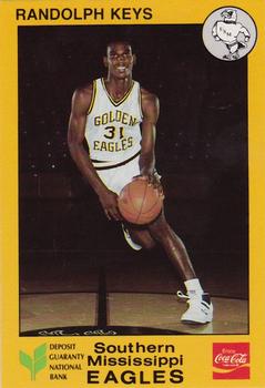 1987-88 Southern Mississippi Golden Eagles #5 Randolph Keys Front
