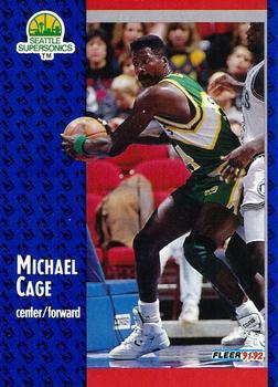 1991-92 Fleer - 3D Acrylic #358 Michael Cage Front