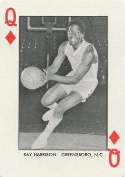 1973-74 North Carolina Tarheels Playing Cards #Q♦ Ray Harrison Front