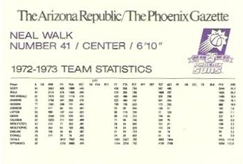 1992-93 Arizona Republic/Gazette Phoenix Suns 25th Anniversary #NNO Neal Walk Back