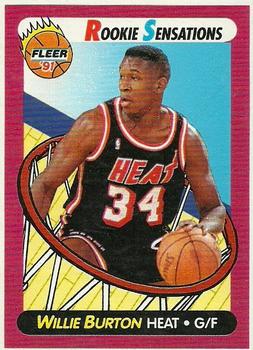 1991-92 Fleer Wheaties #56 Willie Burton Front