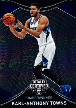 2016-17 Panini Totally Certified #8 Karl-Anthony Towns Front