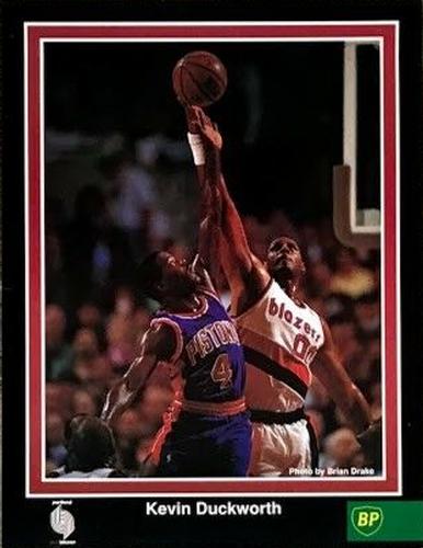 1989-90 BP Gas Portland Trail Blazers #NNO Kevin Duckworth Front