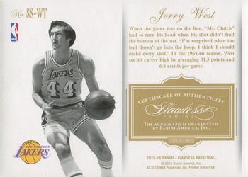 2015-16 Panini Flawless - Super Signatures Ruby #SS-WT Jerry West Back