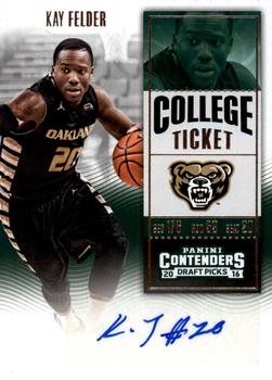 2016 Panini Contenders Draft Picks - College Ticket Autographs #136 Kay Felder Front