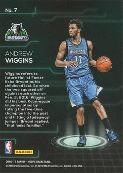 2016-17 Hoops - Faces of the Future #7 Andrew Wiggins Back