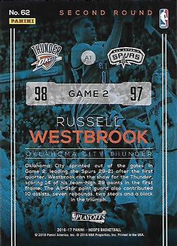 2016-17 Hoops - Road to the Finals #62 Russell Westbrook Back
