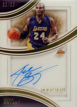 2015-16 Panini Immaculate Collection - Shadowbox Signatures #SS-KB Kobe Bryant Front