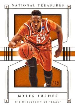 2016 Panini National Treasures Collegiate #39 Myles Turner Front