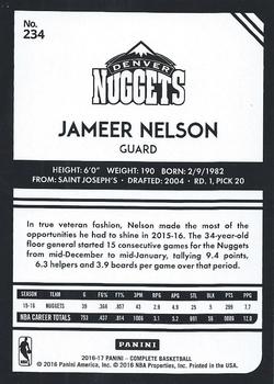 2016-17 Panini Complete - Silver #234 Jameer Nelson Back