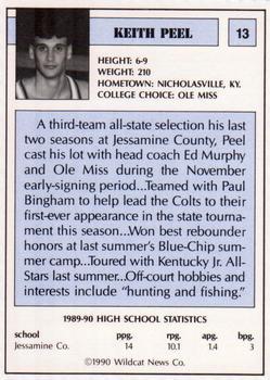 1990 Kentucky AAU Soviets - Perforated #13 Keith Peel Back