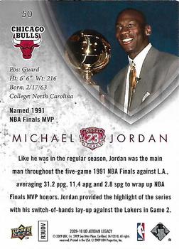 2009-10 Upper Deck Michael Jordan Legacy Collection Hall of Fame Edition #50 Michael Jordan Back