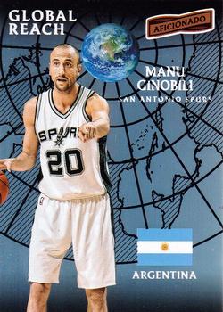 2016-17 Panini Aficionado #101 Manu Ginobili Front