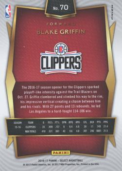 2016-17 Panini Select - Silver Prizms #70 Blake Griffin Back