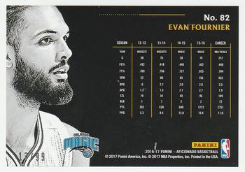 2016-17 Panini Aficionado - Artist's Proof Red #82 Evan Fournier Back