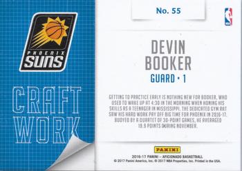 2016-17 Panini Aficionado - Craftwork #55 Devin Booker Back