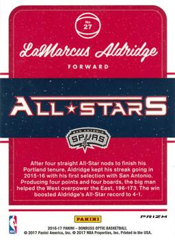 2016-17 Donruss Optic - All-Stars Holo #27 LaMarcus Aldridge Back