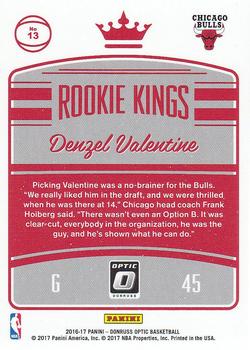 2016-17 Donruss Optic - Rookie Kings #13 Denzel Valentine Back