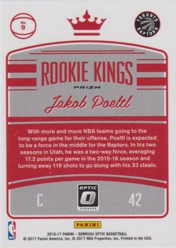 2016-17 Donruss Optic - Rookie Kings Holo #9 Jakob Poeltl Back