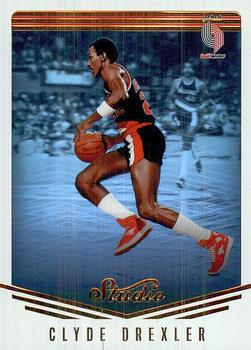 2016-17 Panini Studio #57 Clyde Drexler Front