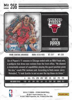 2016-17 Panini Studio #256 Scottie Pippen Back