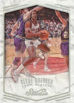 2016-17 Panini Studio #257 Clyde Drexler Front