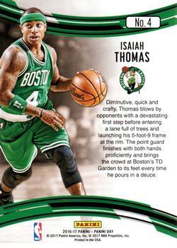 2016-17 Panini Day - Static #4 Isaiah Thomas Back