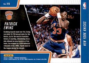 2016-17 Panini Threads - Board of Directors #15 Patrick Ewing Back