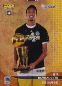 2016-17 Panini Instant NBA - Golden State Warriors 2017 Finals Championship Set Yellow #C8 Damian Jones Front