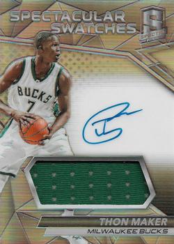 2016-17 Panini Spectra - Spectacular Swatches Autographs #SS-TMK Thon Maker Front