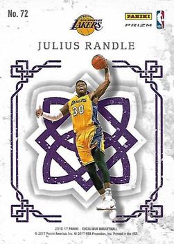 2016-17 Panini Excalibur - Crusade Camo #72 Julius Randle Back