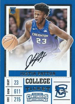 2017 Panini Contenders Draft Picks - RPS College Ticket #62 Justin Patton Front
