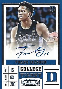 2017 Panini Contenders Draft Picks - College Ticket #86 Frank Jackson Front