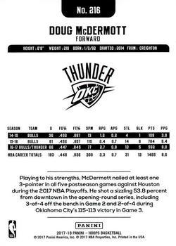 2017-18 Hoops - Silver #216 Doug McDermott Back